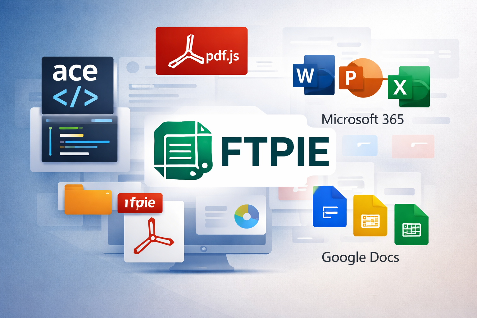 Applications and document editors supported by FTPie