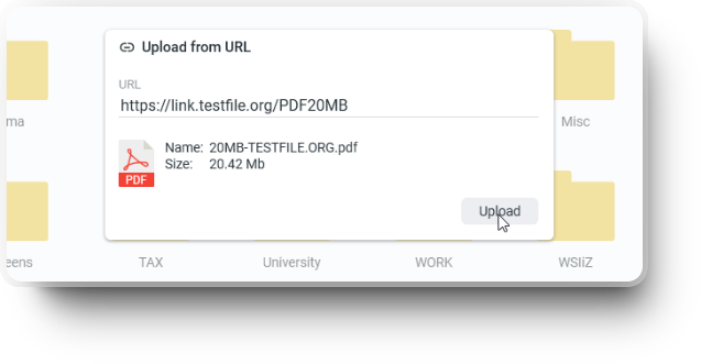 upload from url dialog