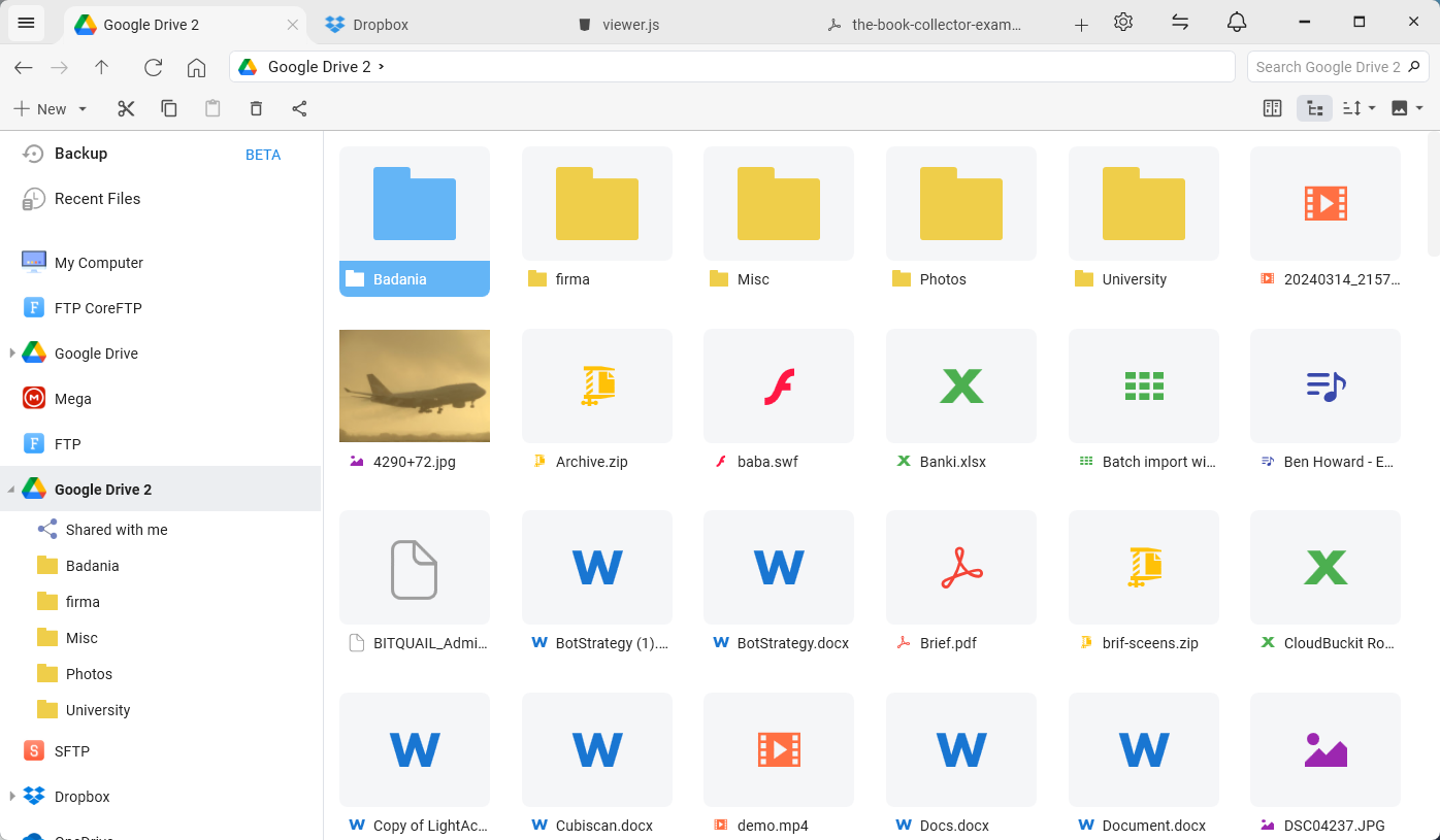 FTPie tabs and split view
